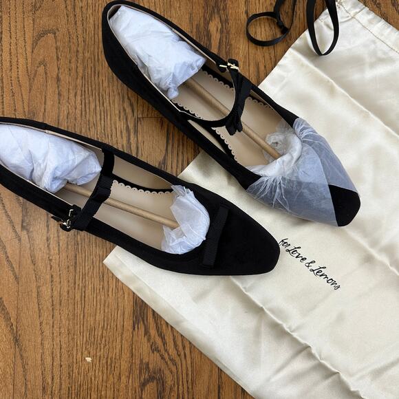For Love & Lemons Black Velvet Mary Jane Flats โ Size 39 (8.5/9) - Picture 3 of 4